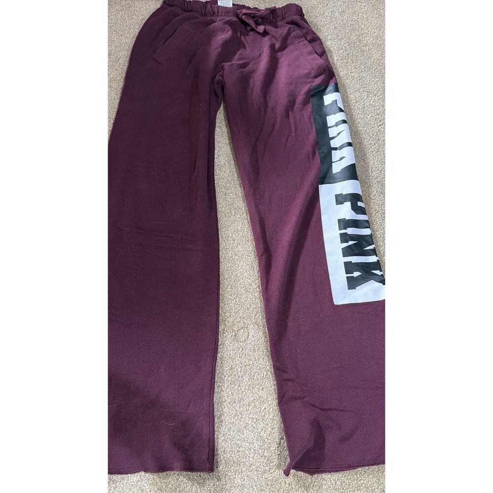 Victorias Secret PINK Maroon/Purple Wide Leg Sweatpants Y2K-Early 2010’s Size XS